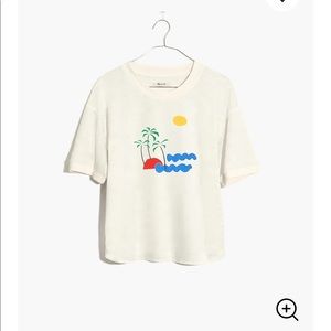 Island getaway graphic everyday crop Tee